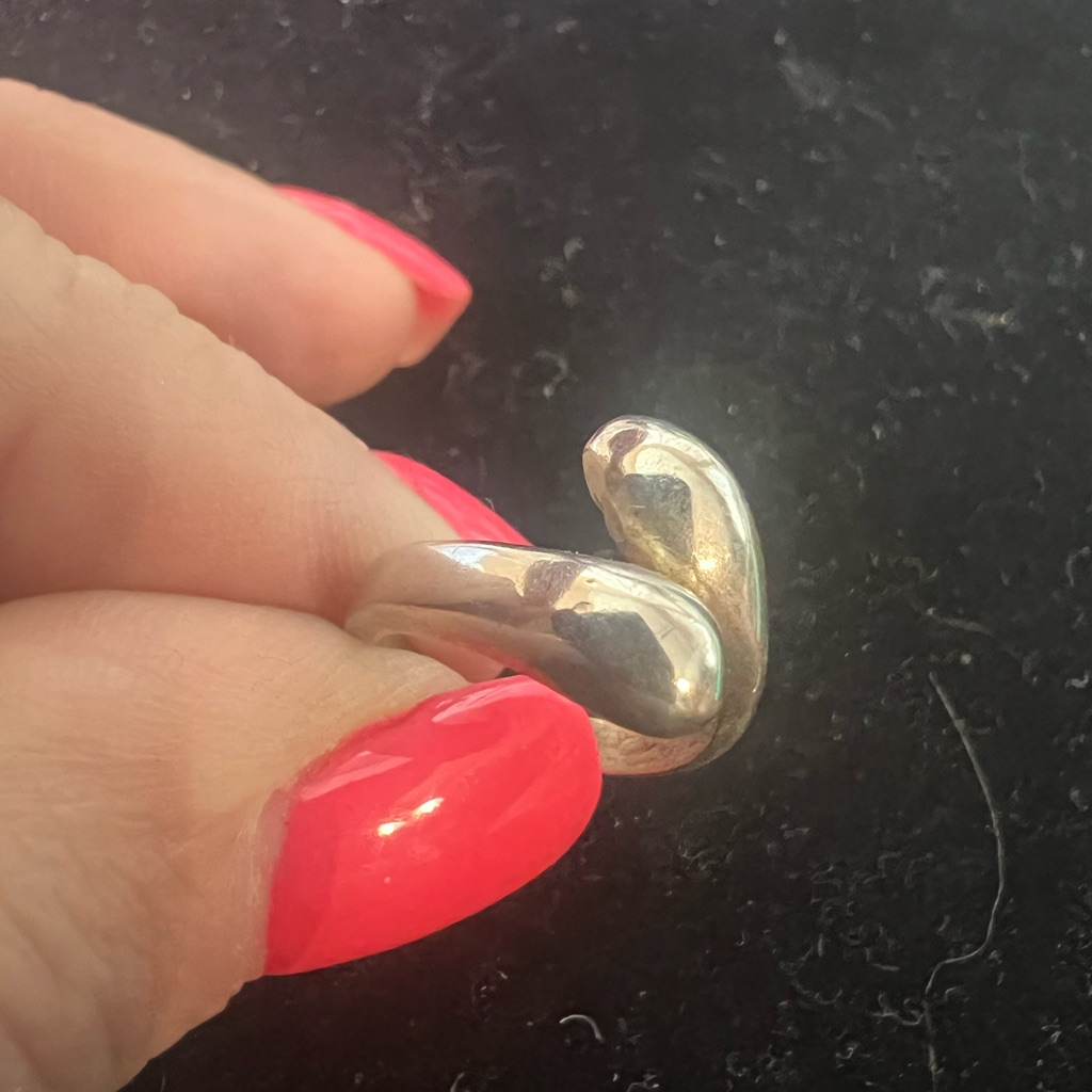 Taxco 925 Sterling Silver Vintage Bypass Ring